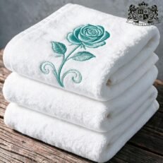 ZEROWASTE ROSE 60 – Πετσέτες ΔΙΚΛΩΝΗΣ βασης με ΜΟΝΟΚΛΩΝΟ πελος Λευκές 600gsm με KENTHMA (ΠΡΟΣΩΠΟΥ 50x90)