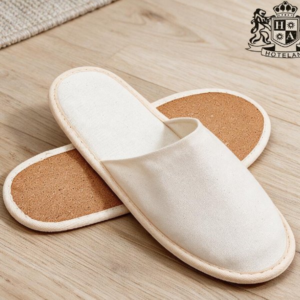 LINEN CANVAS-ANTIOΛΙΣΘΗΤΙΚΕΣ Παντόφλες (UNISEX 28,2cm) με ειδικη σολα απο Φελο (ΕCO FRIENDLY Oικολογικη Ταινια Ανα Ζευγος) (ΠΑΧΟΣ ΣΟΛΑΣ 5mm) (100 Ζευγη/Κιβωτιο)