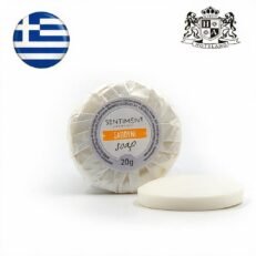 GREEK Fruits & Senses-Σαπουνι Στρογγυλο 20γρ Tυλιγμενο σε Πλισε Αδιαβροχο Περιτυλιγμα/Round Soap 20gr με αρωματα EKXYΛΙΣΜΑΤΩΝ (500 τμχ/κιβώτιο) EΛΛΗΝΙΚΟ ΠΡΟΙΟΝ