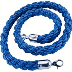 BARRIER ROPE BLUE-CHROME/Κορδονια Πλεκτα με τελειωμα αγκραφας χρωμιο και αγκιστρο με μηκος 1,50m