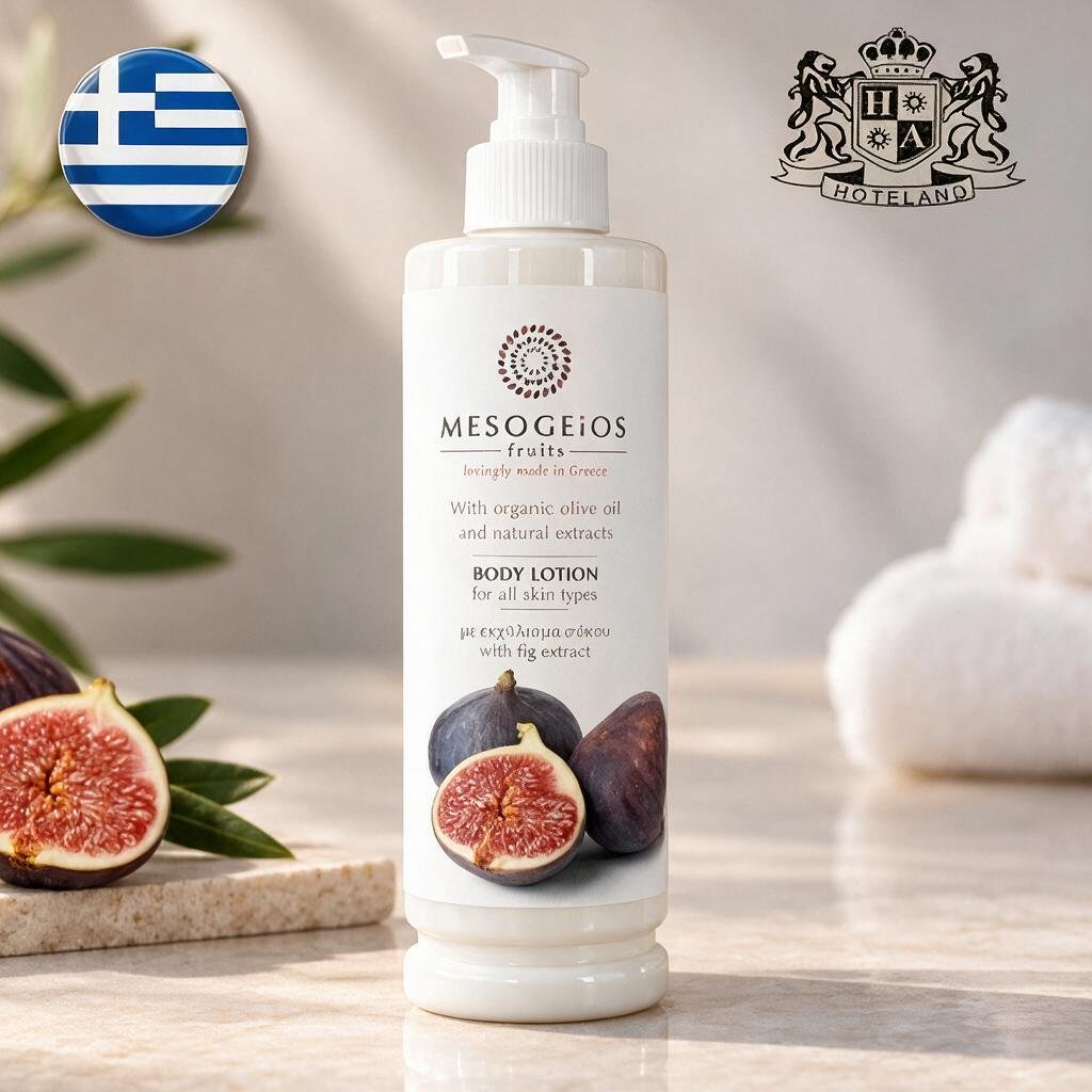 GREEK MESOGEIOS FRUITS-Ενυδατικη Κρεμα Σωματος/Body Lotion σε EΠANAΓEMIZOMENO μπουκαλι με Αντλια (DISPENSER) 400ml με άρωμα συκο (9 τμχ/κιβώτιο) EΛΛΗΝΙΚΟ ΠΡΟΙΟΝ
