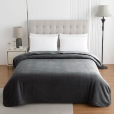 ΚΟΥΒΕΡΤΑ ΧΕΙΜΕΡΙΝΗ Gray Velour-ΙΣΠΑΝΙΑΣ 550GSM ΔΙΠΛΗ (220 x 240)