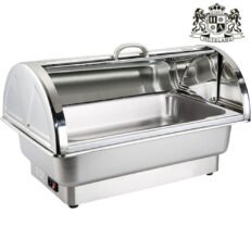 BAIN MARIE ROLL/TOP INOX-Ανοξειδωτο Σκευος Μπουφε Ηλεκτρικο Με Ανοιγομενο Καπακι Roll-Top (Βαθος 6,50cm)