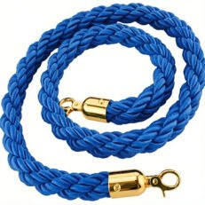BARRIER ROPE BLUE-GOLD/Κορδονια Πλεκτα με τελειωμα αγκραφας χρυσο και αγκιστρο με μηκος 1,50m